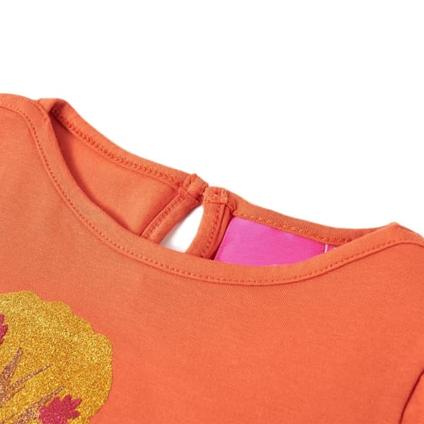 T-shirt med långa ärmar för barn stark orange 104 - Toppar för barn