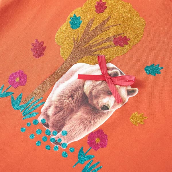 T-shirt med långa ärmar för barn stark orange 104 - Toppar för barn