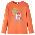 Miniatyrbild 1 av 7: T-shirt med långa ärmar för barn stark orange 104 -  Toppar för barn