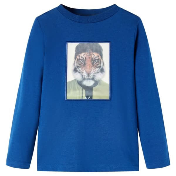 T-shirt med långa ärmar för barn mörkblå 104 - Toppar för barn