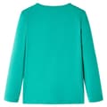 Miniatyrbillede 3 af 8: Langærmet T-shirt til børn str. 128 cm lysegrøn -  Toppe til børn