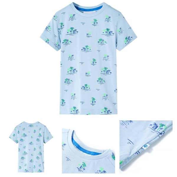 T-shirt för barn ljusblå 104 -  Toppar för barn