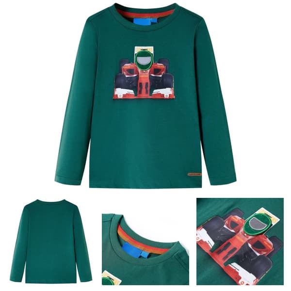 T-shirt med långa ärmar för barn grön 116 - Toppar för barn