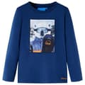 Miniatyrbild 2 av 8: T-shirt med långa ärmar för barn jeansblå 128 -  Toppar för barn