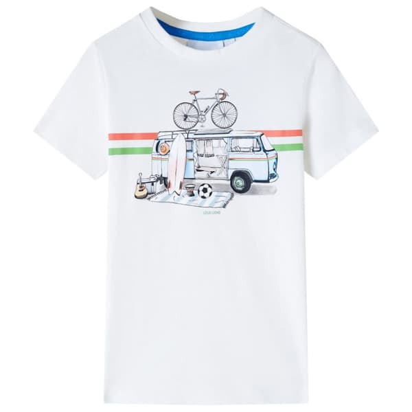 T-shirt til børn str. 116 ecrufarvet -  Toppe til børn