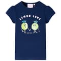 Miniatyrbild 2 av 8: T-shirt för barn marinblå 128 -  Toppar för barn