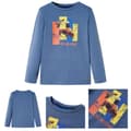 Miniatyrbild 1 av 8: T-shirt med långa ärmar för barn blå melange 104 -  Toppar för barn