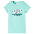 Miniatyrbillede 2 af 8: T-shirt til børn str. 116 lys mintgrøn -  Toppe til børn