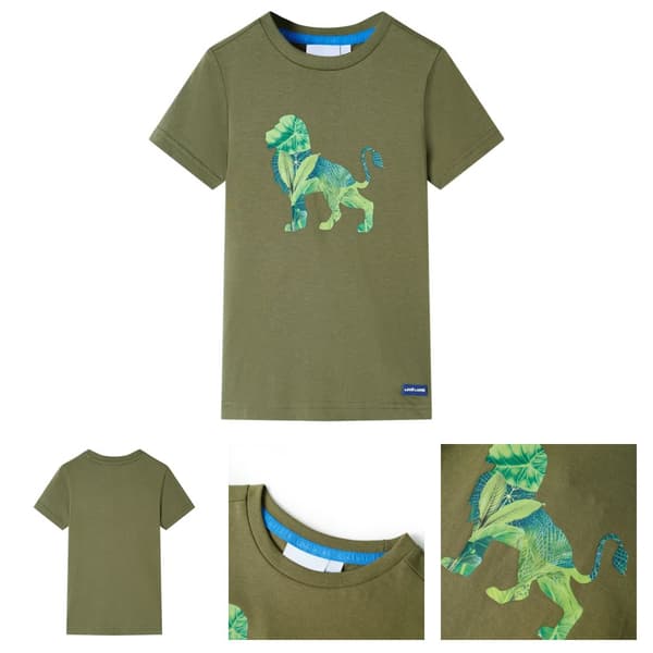 T-shirt för barn khaki 128 - Toppar för barn