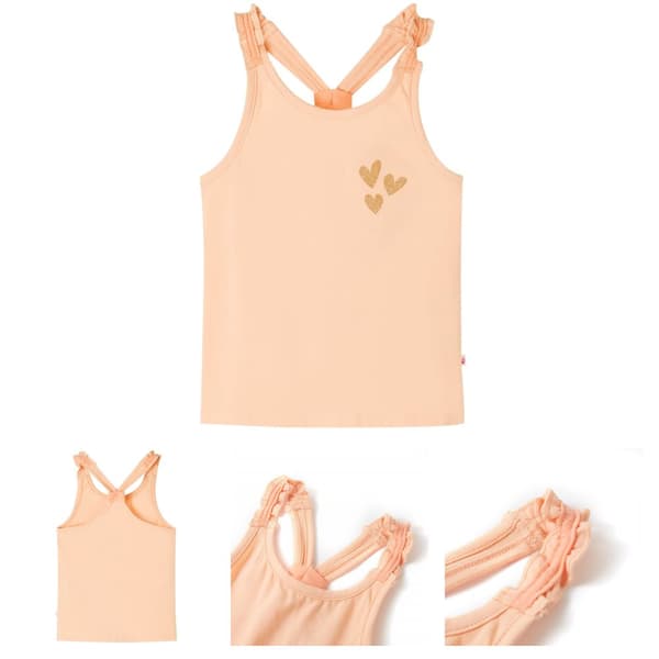 Tanktop til børn str. 128 lys orange - Toppe til børn