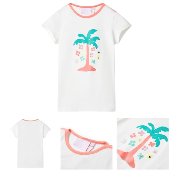 T-shirt för barn ecru 104 - Toppar för barn