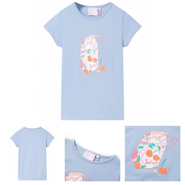 T-shirt til børn str. 116 blå -  Toppe til børn