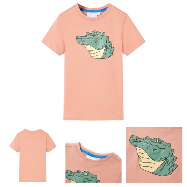 T-shirt för barn ljus orange 116 - Toppar för barn