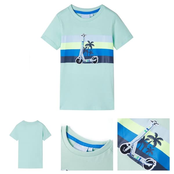 T-shirt för barn ljus mintgrön 116 -  Toppar för barn