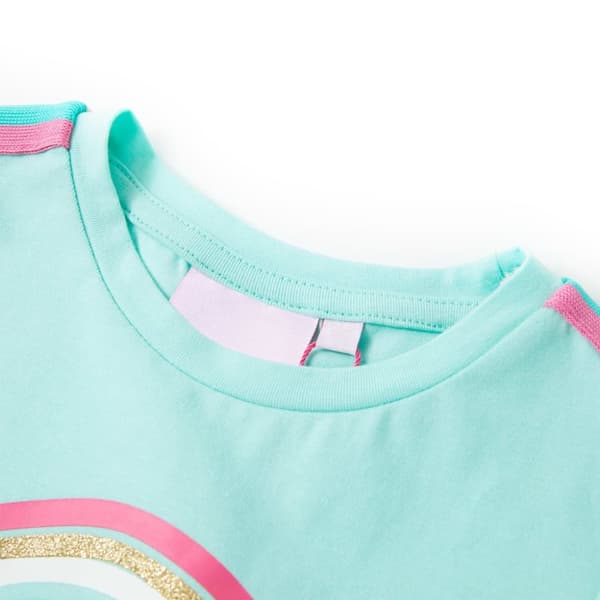 T-shirt för barn ljus mintgrön 116 -  Toppar för barn