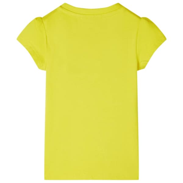 T-shirt med formade ärmar för barn ljusgul 128 -  Toppar för barn