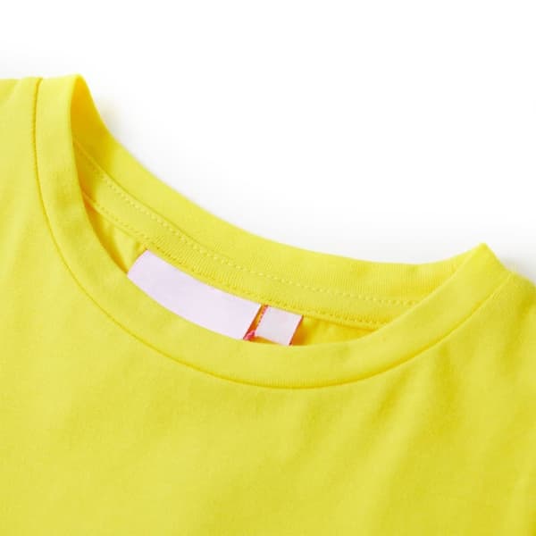 T-shirt med formade ärmar för barn ljusgul 128 -  Toppar för barn