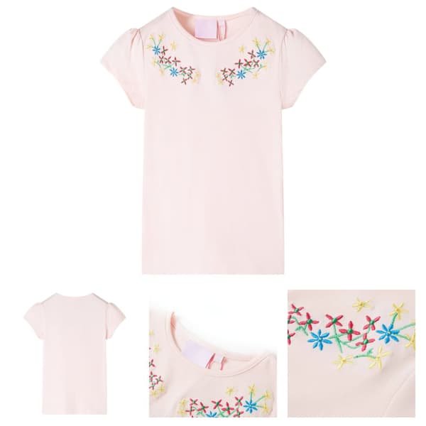 T-shirt för barn blekrosa 104 - Toppar för barn