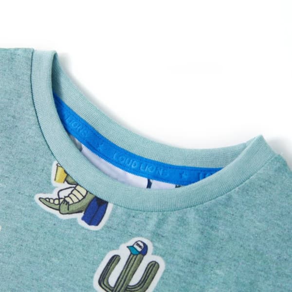 T-shirt til børn str. 104 lys grønmeleret -  Toppe til børn