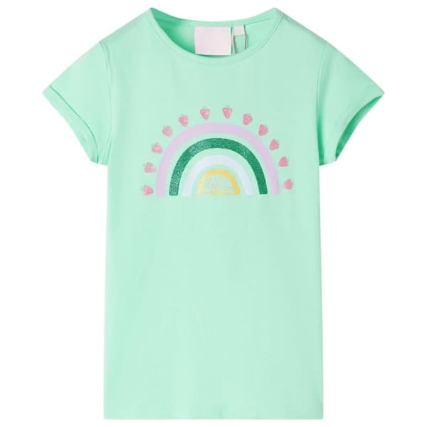 T-shirt för barn stark grön 116 -  Toppar för barn