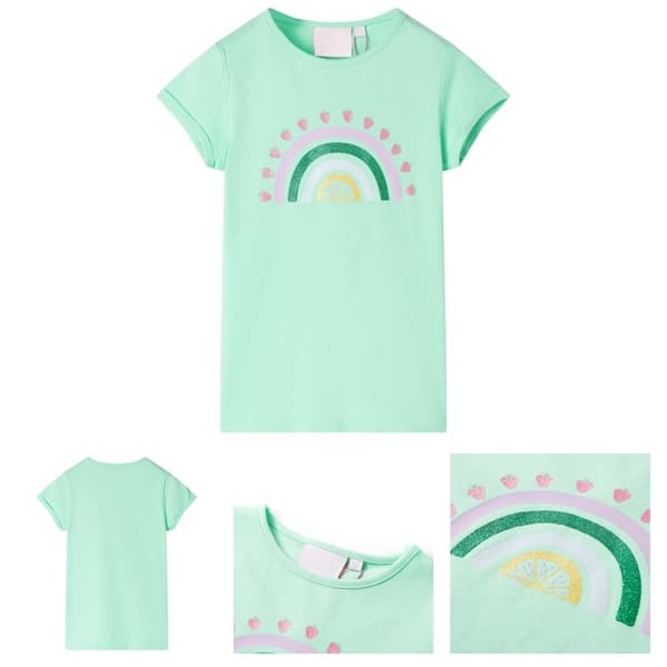 T-shirt för barn stark grön 116 -  Toppar för barn