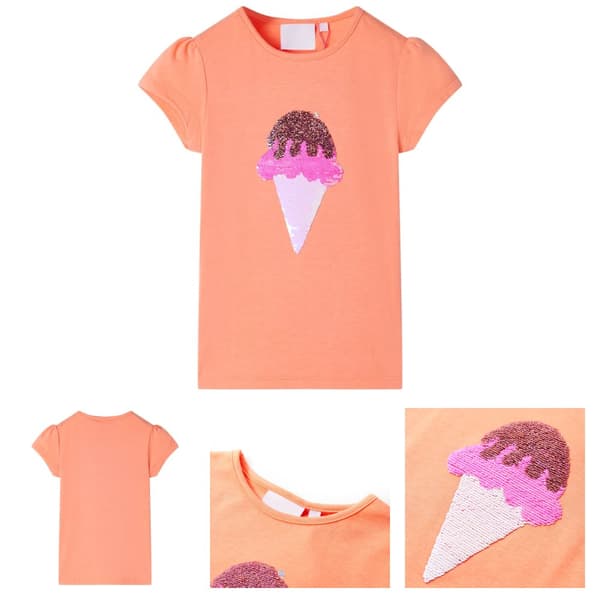 T-shirt för barn neonorange 104 -  Toppar för barn