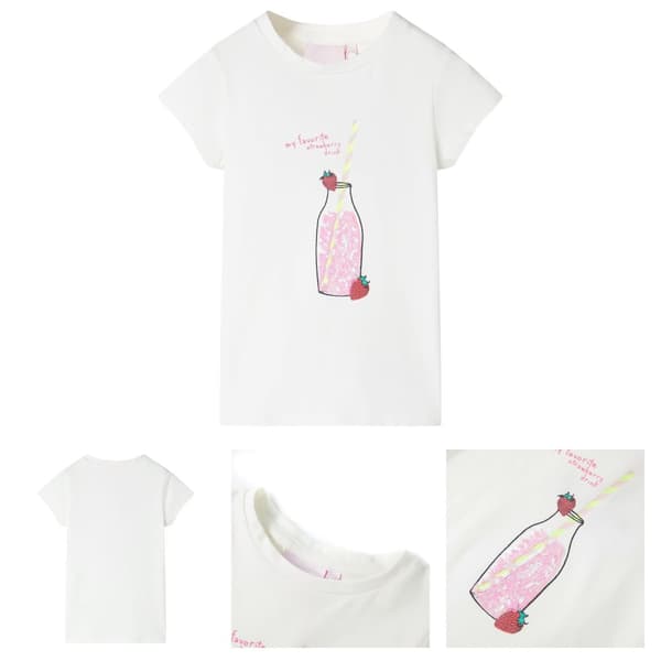 T-shirt för barn ecru 116 - Toppar för barn