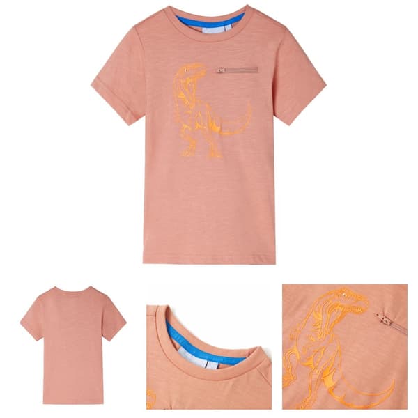 T-shirt med långa ärmar för barn ljus orange 128 -  Toppar för barn