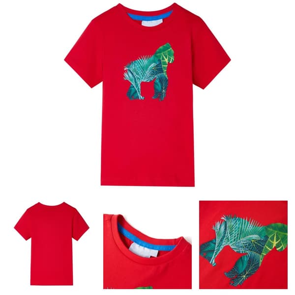 T-shirt för barn röd 104 -  Toppar för barn