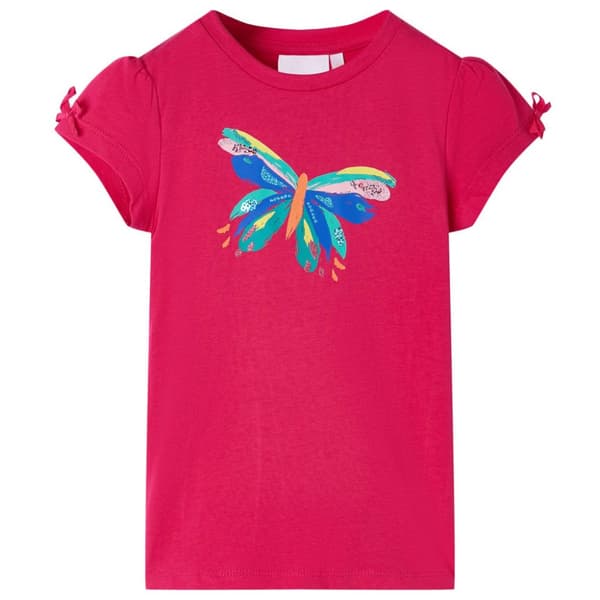 T-shirt för barn stark rosa 116 - Toppar för barn