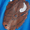 Miniatyrbild 5 av 8: T-shirt med långa ärmar för barn koboltblå 116 -  Toppar för barn