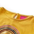 Miniatyrbillede 4 af 8: Langærmet T-shirt til børn str. 116 okkergul -  Toppe til børn