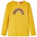 Miniatyrbillede 2 af 8: Langærmet T-shirt til børn str. 116 okkergul -  Toppe til børn