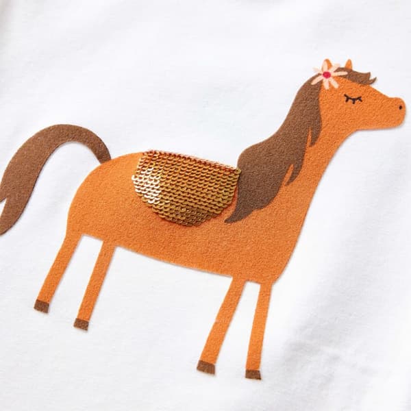 T-shirt med långa ärmar för barn ecru 116 -  Toppar för barn
