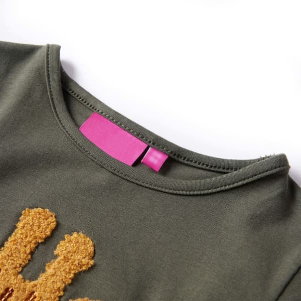 T-shirt med långa ärmar för barn kaki 116 -  Toppar för barn