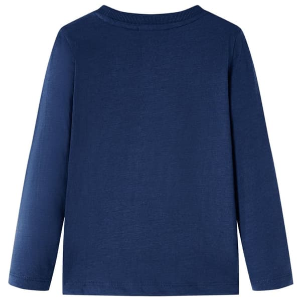 T-shirt med långa ärmar för barn marinblå melange 104 - Toppar för barn