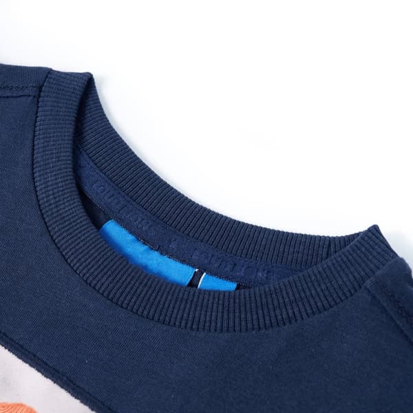 T-shirt med långa ärmar för barn marinblå melange 104 - Toppar för barn