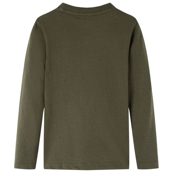 T-shirt med långa ärmar för barn khaki 116 -  Toppar för barn