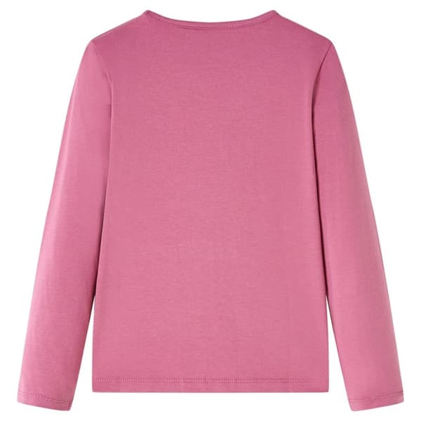 T-shirt med långa ärmar för barn hallonrosa 140 -  Toppar för barn
