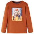 Miniatyrbild 2 av 8: T-shirt med långa ärmar för barn stark orange 116 -  Toppar för barn