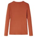 Miniatyrbillede 3 af 8: Langærmet T-shirt til børn str. 116 cognacfarvet -  Toppe til børn