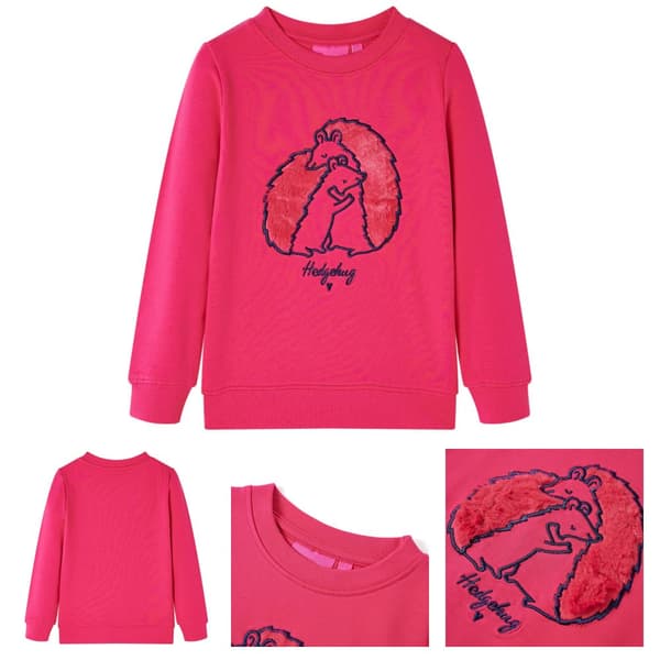 Sweatshirt til børn str. 116 pink - Toppe til børn