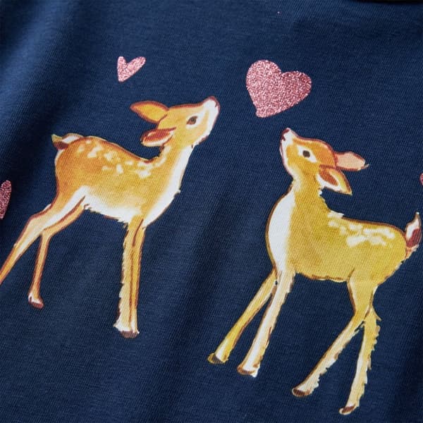 T-shirt med långa ärmar för barn marinblå 116 -  Toppar för barn