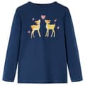 Miniatyrbild 2 av 8: T-shirt med långa ärmar för barn marinblå 116 -  Toppar för barn