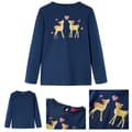 Miniatyrbild 1 av 8: T-shirt med långa ärmar för barn marinblå 116 -  Toppar för barn