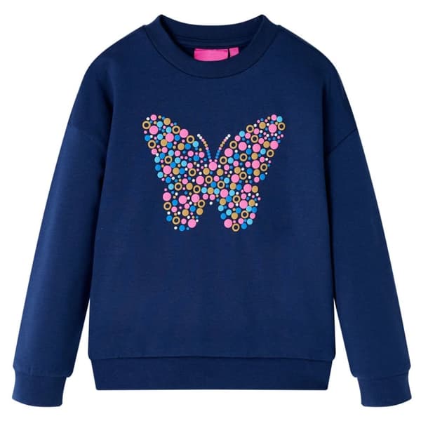 Sweatshirt til børn str. 116 marineblå - Toppe til børn