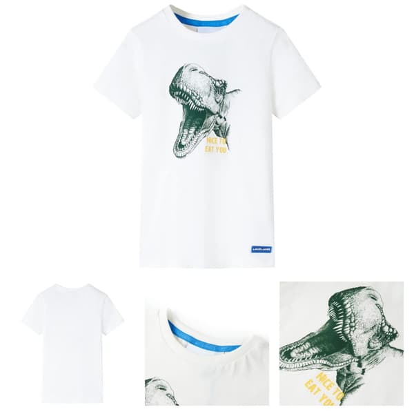 T-shirt för barn ecru 128 - Toppar för barn
