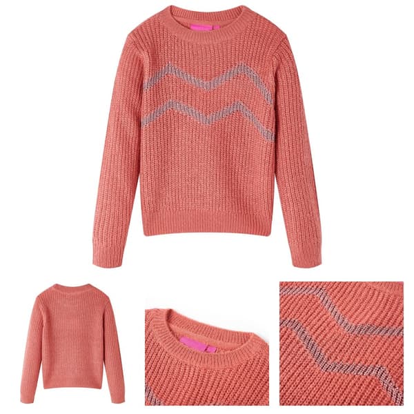Stickad tröja för barn rosa 104 -  Toppar för barn