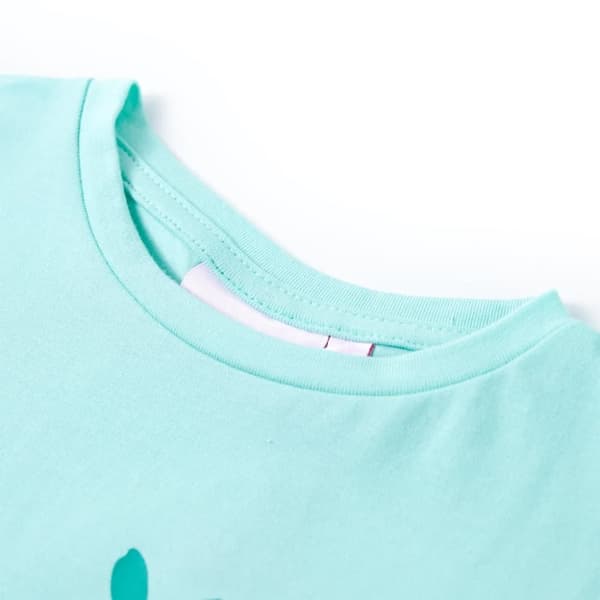 T-shirt til børn str. 128 lys mintgrøn -  Toppe til børn