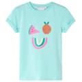 Miniatyrbillede 2 af 8: T-shirt til børn str. 128 lys mintgrøn -  Toppe til børn